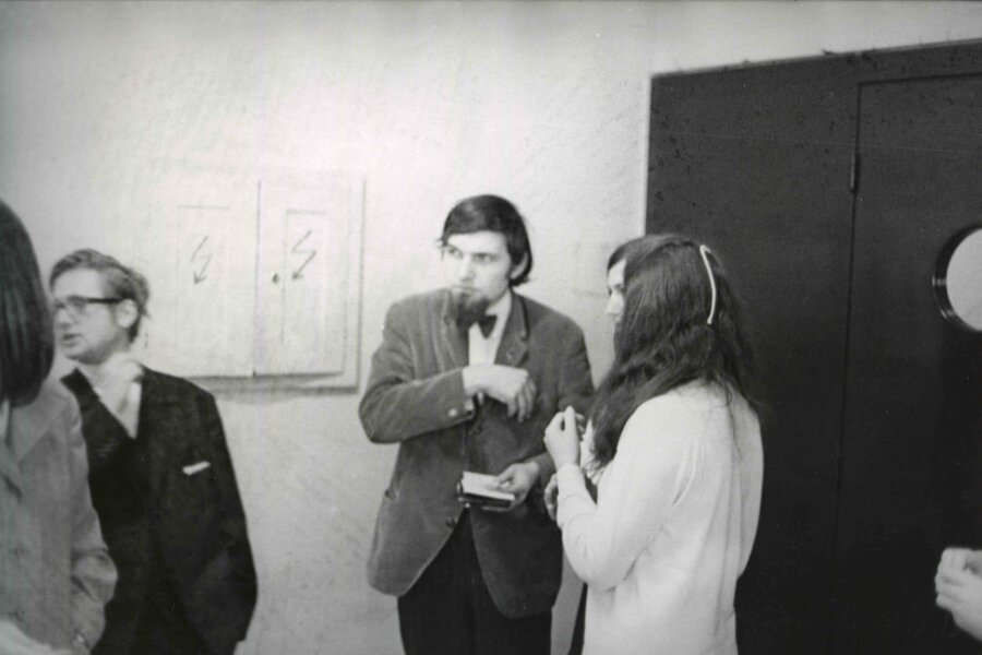 zleva Jiří Valoch, J. H. Kocman